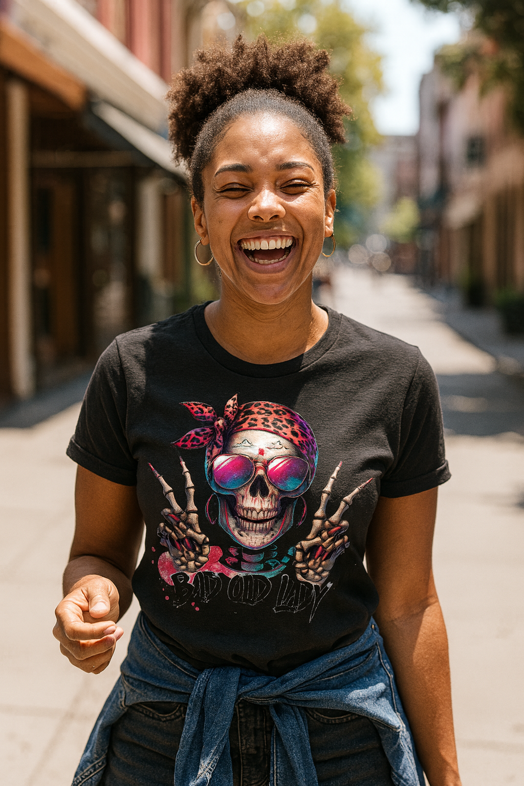 Hipster Bad Old Lady Women's Relaxed T-Shirt