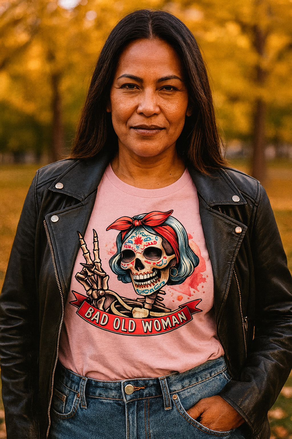 Hipster Short Hair Skull Women's Relaxed T-Shirt