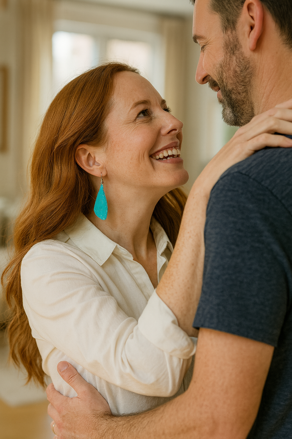 Turquoise Flower Wing Acrylic Earrings
