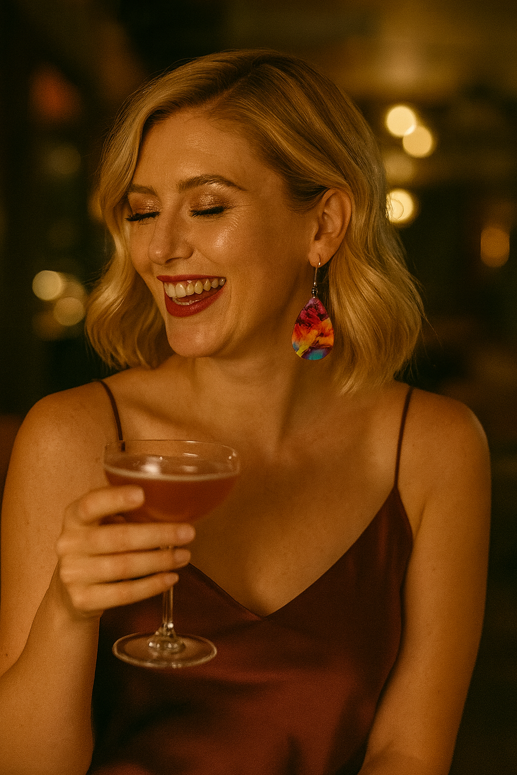 Aurora Flame Teardrop Earrings