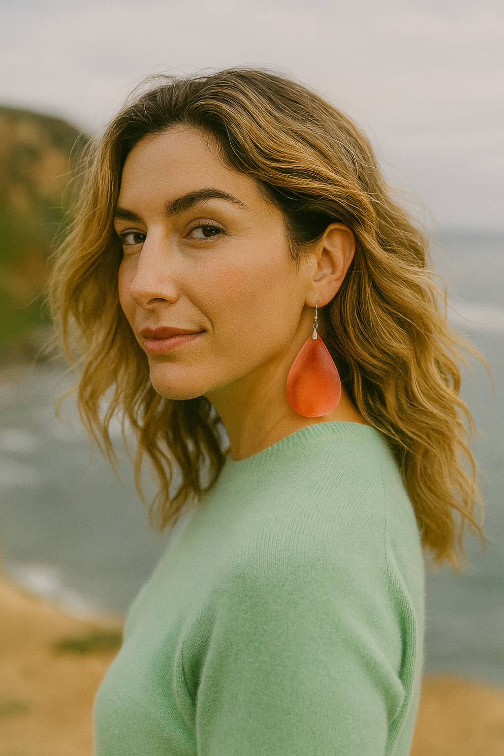 Radiant Scarlet Teardrop Earrings
