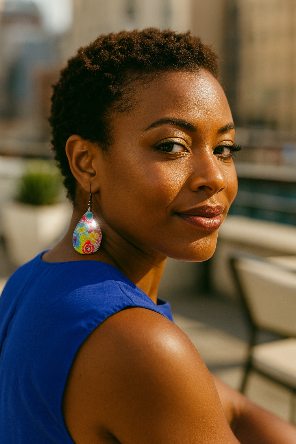 Retro Rainbow Flower Power Earrings
