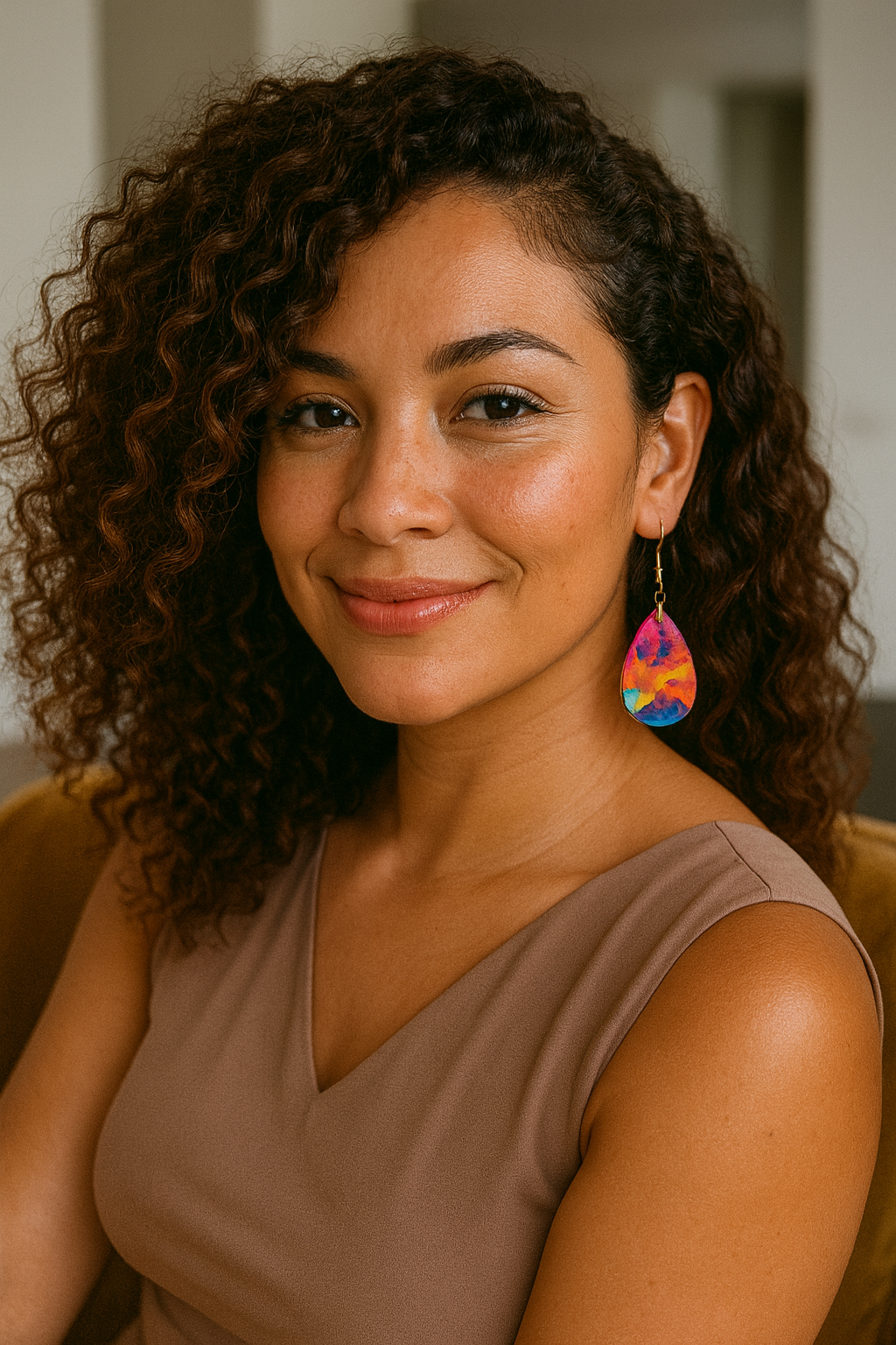 Radiant Sunset Teardrop Earrings