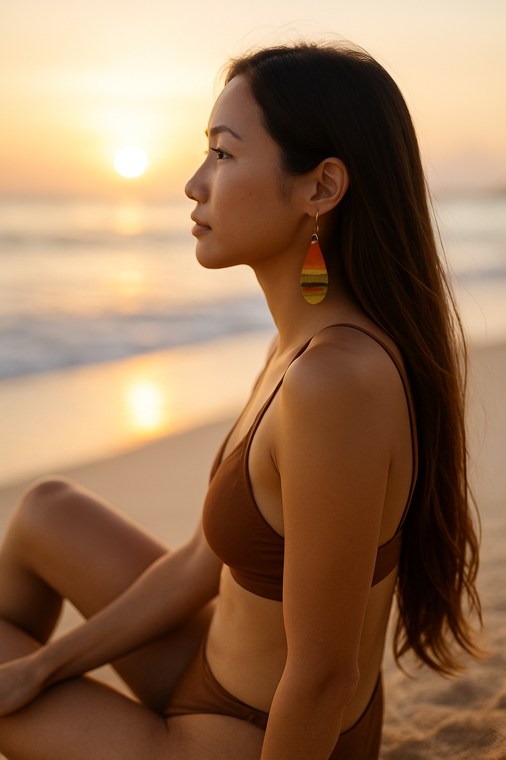 Sunset Wing Acrylic Earrings