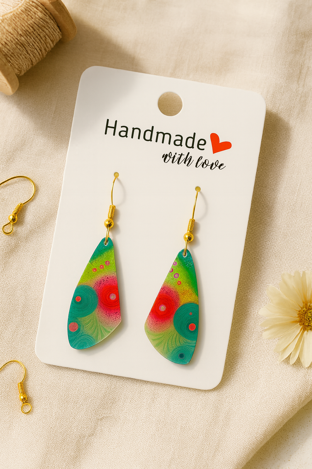 Psychedelic Wing Acrylic Earrings