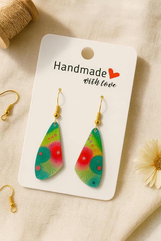 Psychedelic Wing Acrylic Earrings