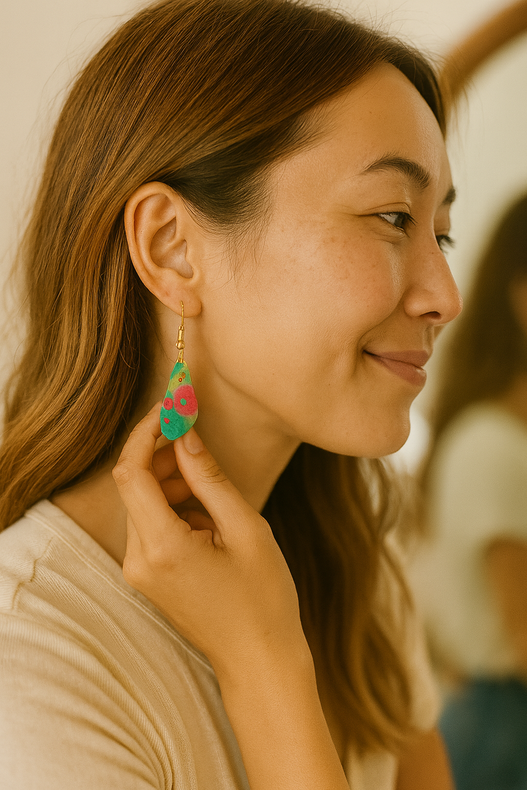 Psychedelic Wing Acrylic Earrings