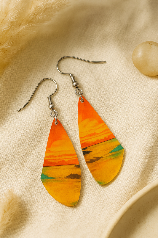 Sunset Wing Acrylic Earrings