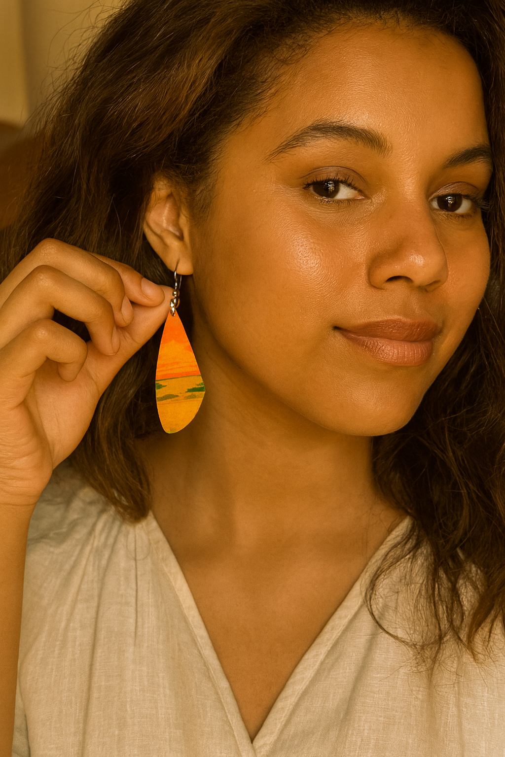 Sunset Wing Acrylic Earrings