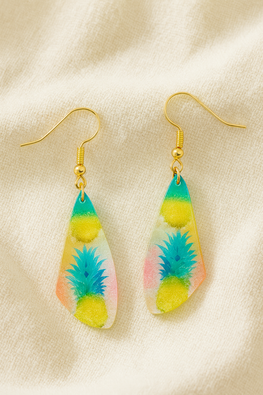 Pineapple Wing Acrylic Earrings