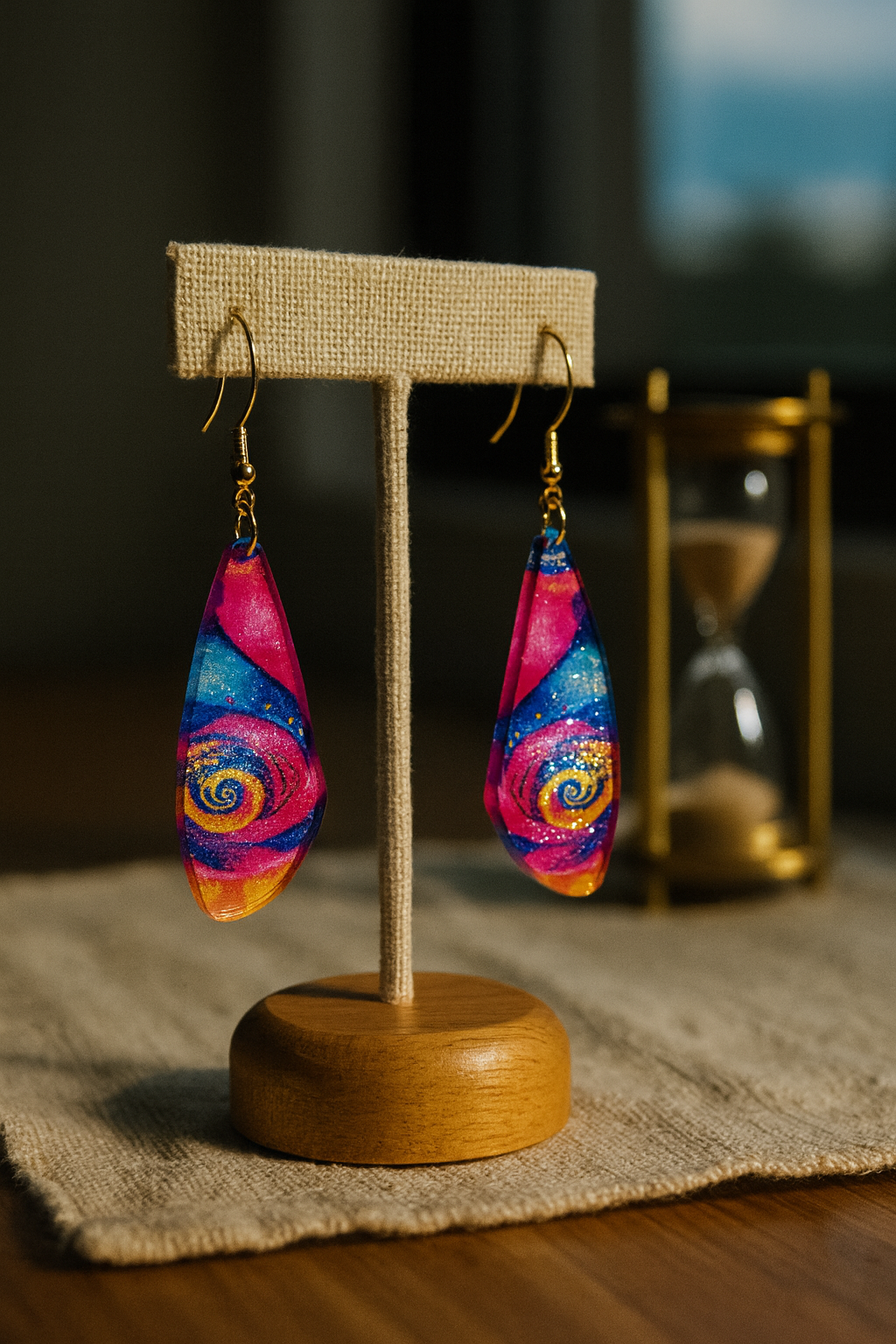 Galaxy Bold Wing Acrylic Earrings