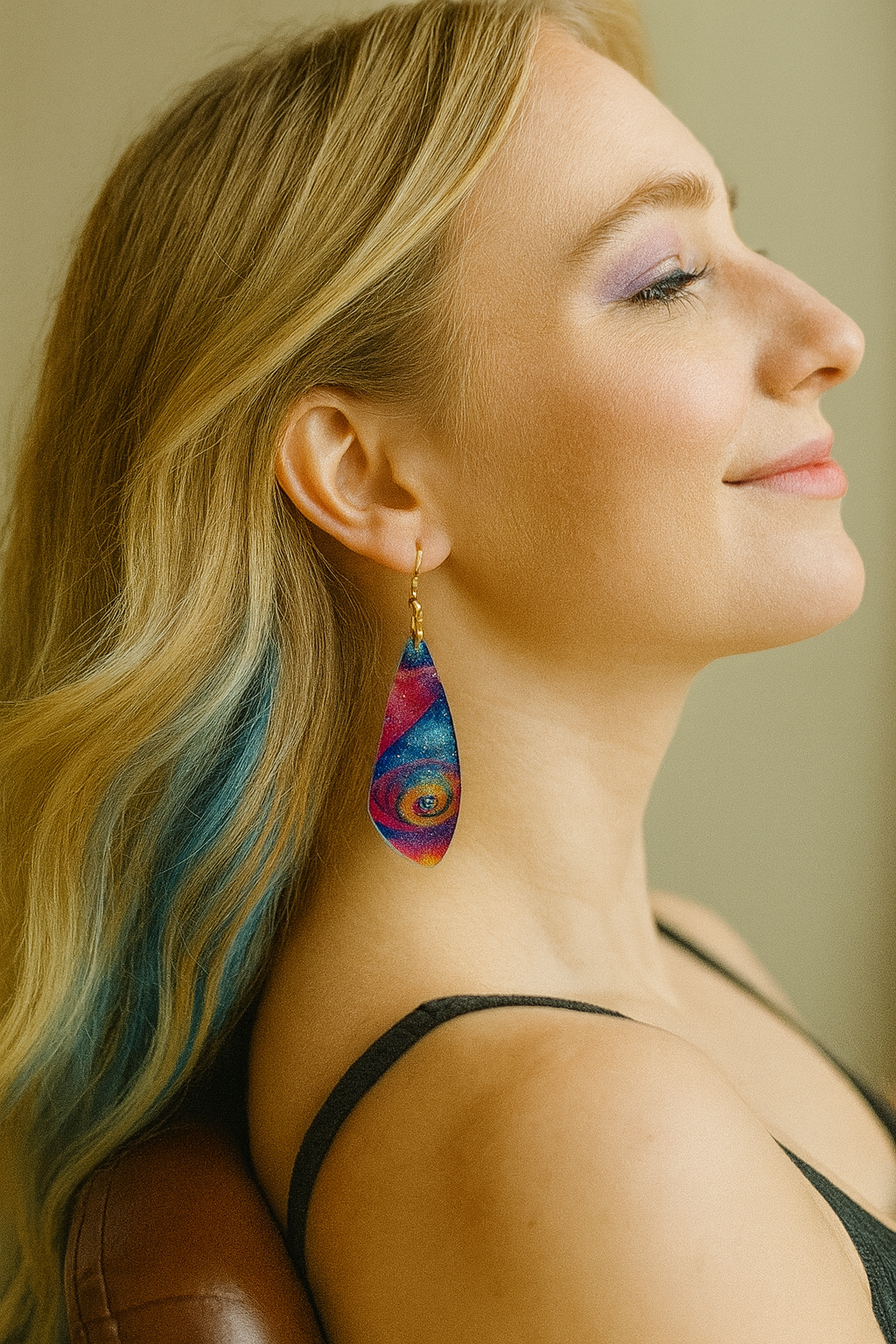 Galaxy Bold Wing Acrylic Earrings