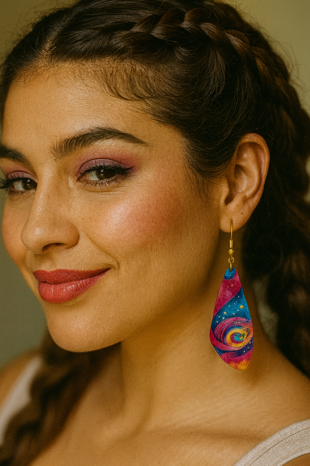 Galaxy Bold Wing Acrylic Earrings