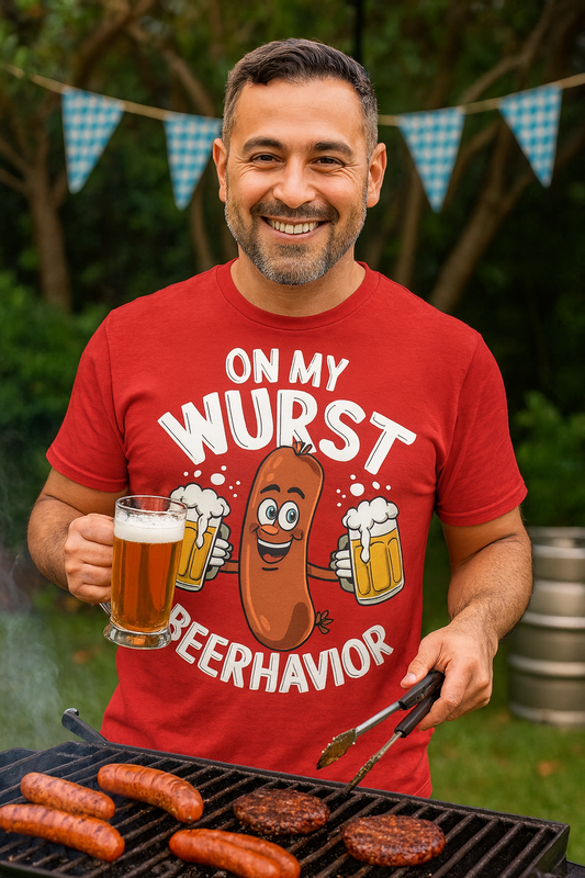 On My Wurst Beerhavior Unisex t-shirt
