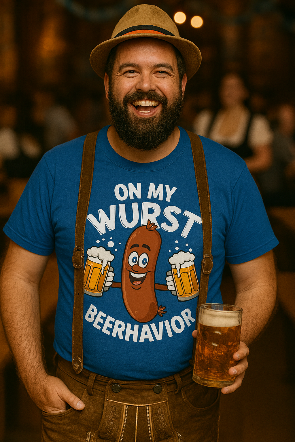 On My Wurst Beerhavior Unisex t-shirt