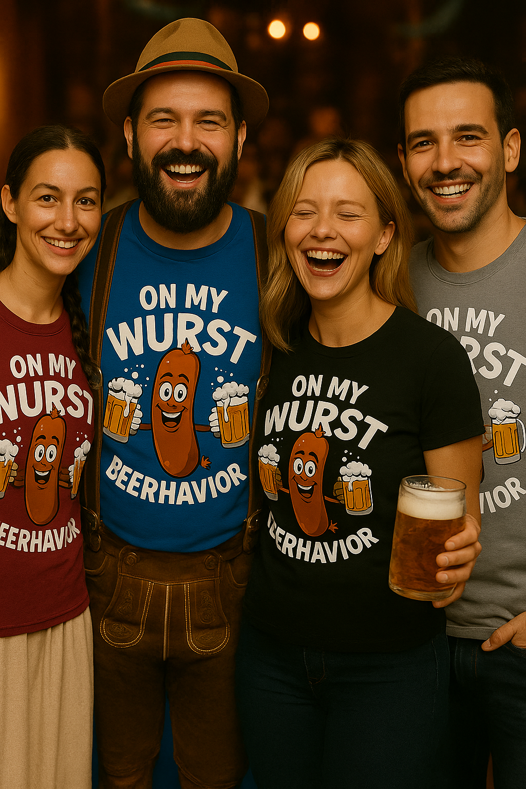 On My Wurst Beerhavior Unisex t-shirt