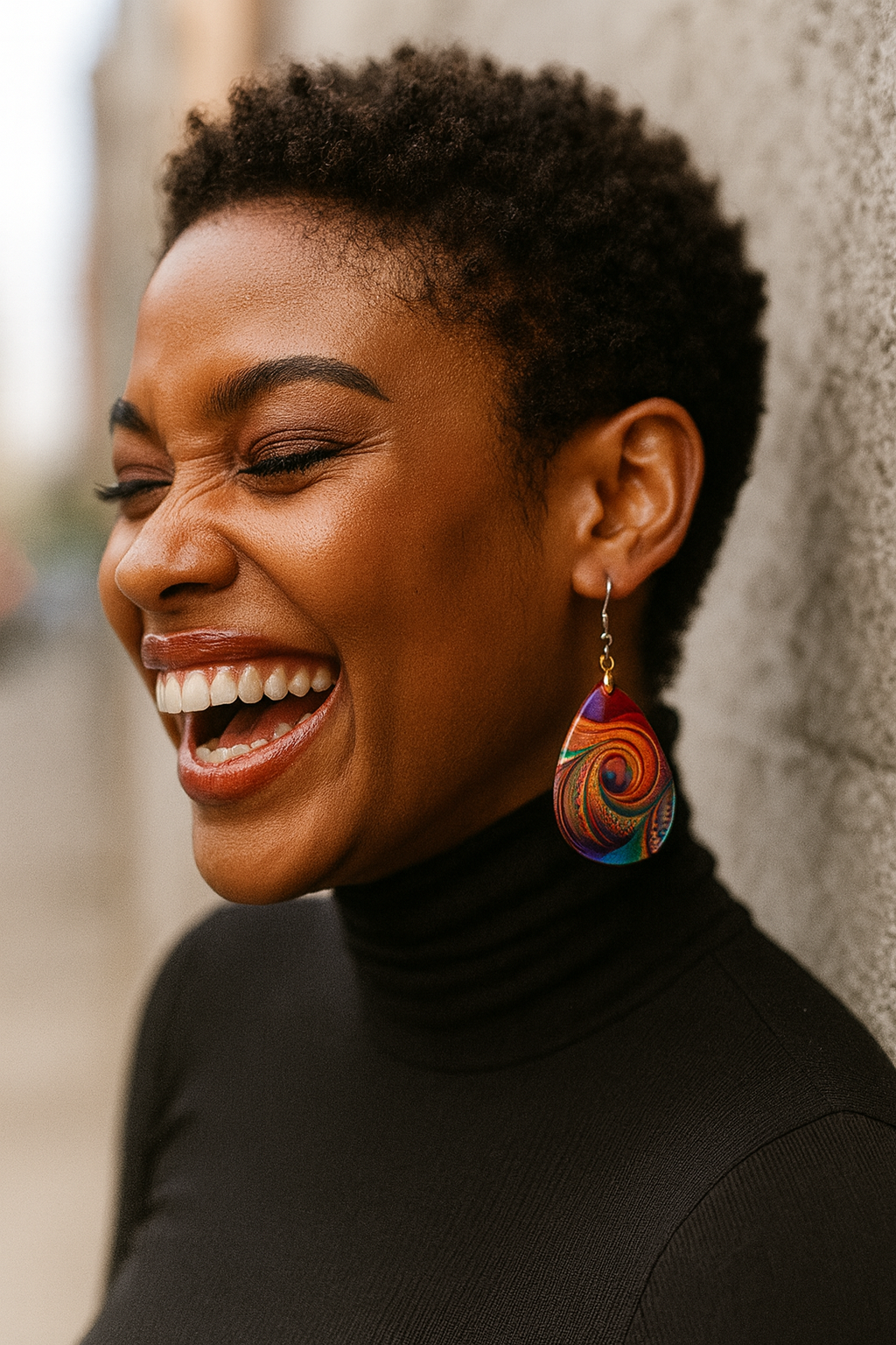 Cosmic Swirl Teardrop Earrings
