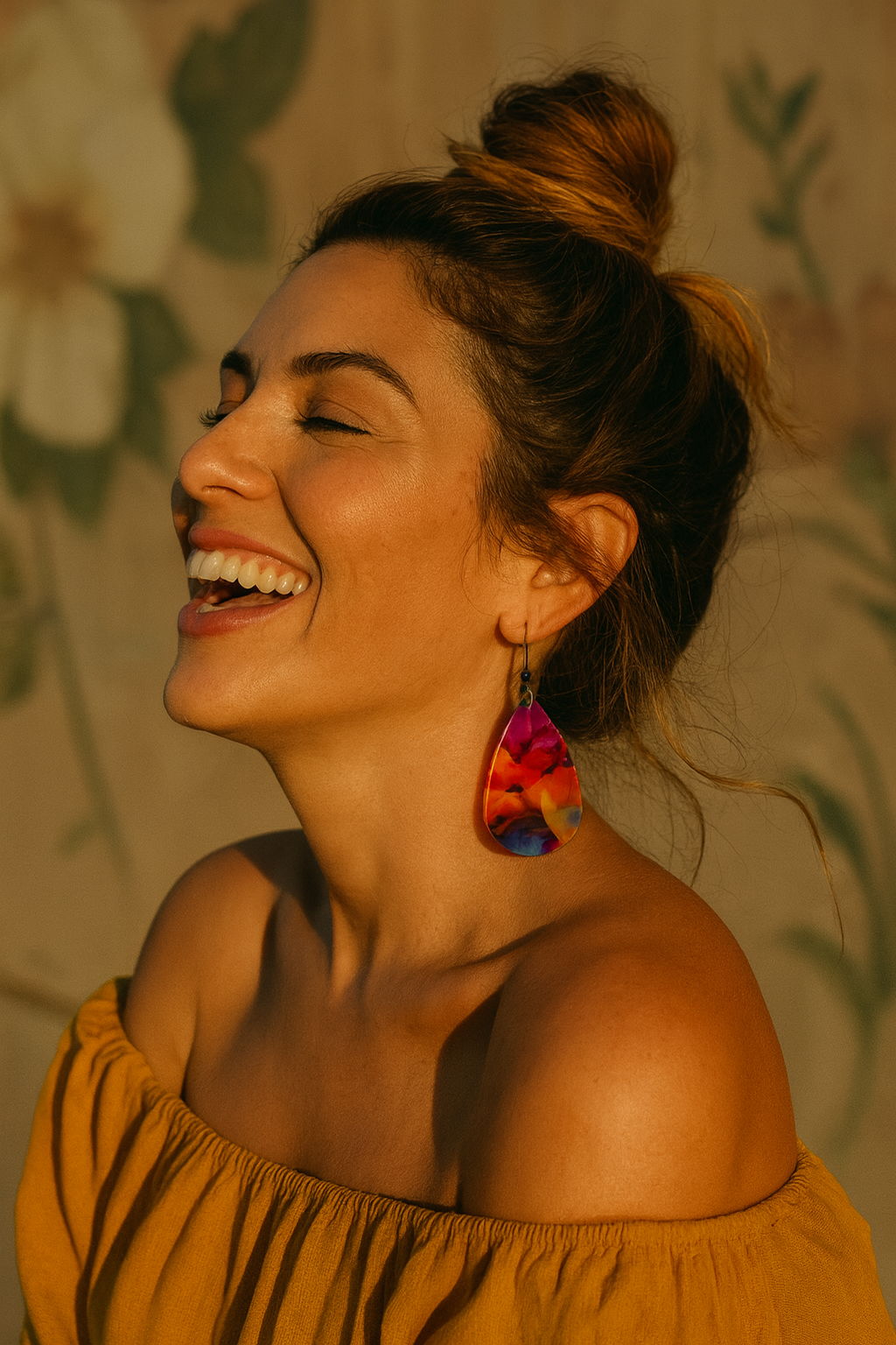 Aurora Flame Teardrop Earrings