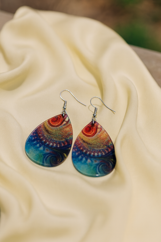 Kaleido Swirl Acrylic Earrings
