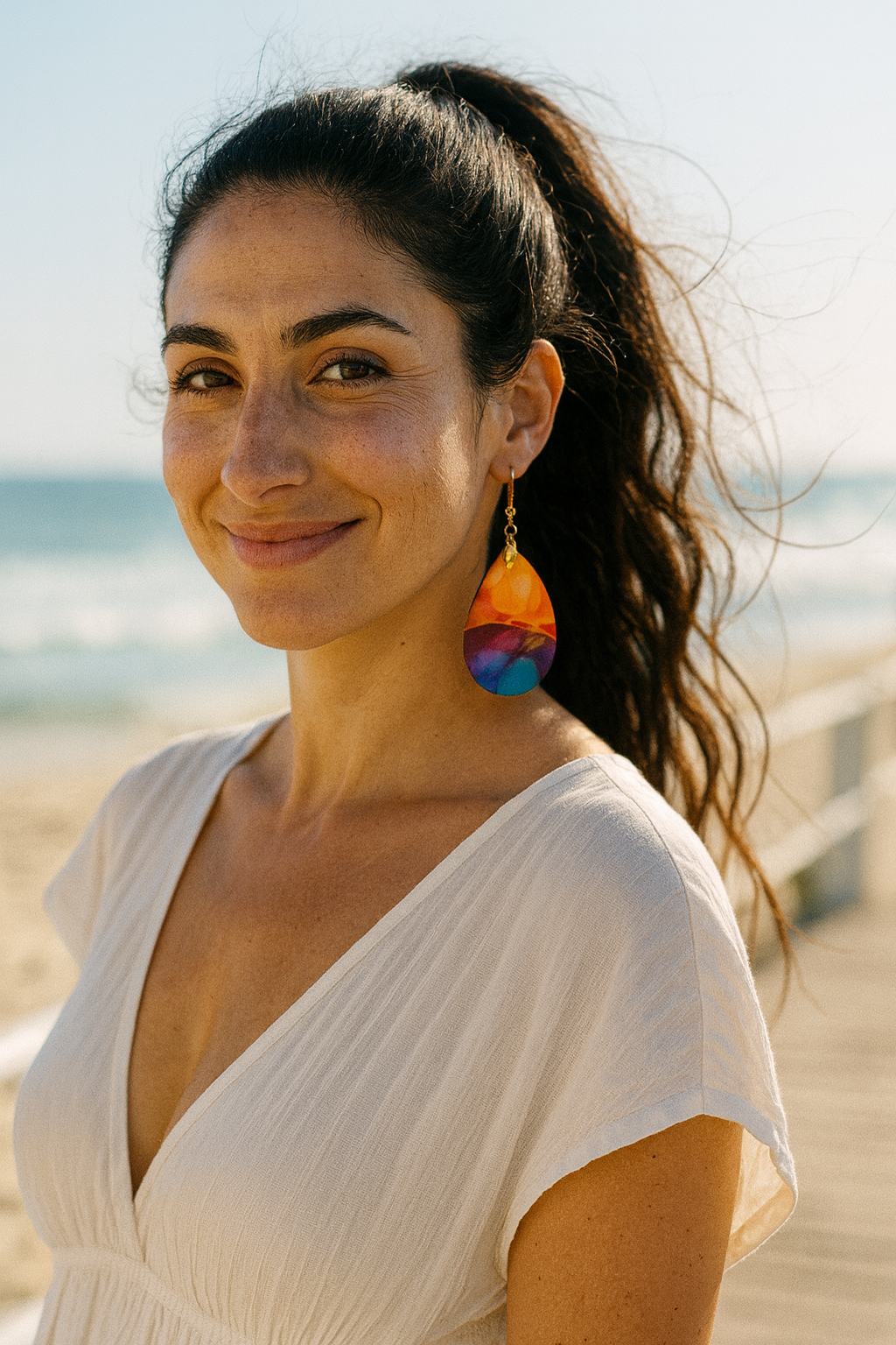 Color Splash Teardrop Earrings