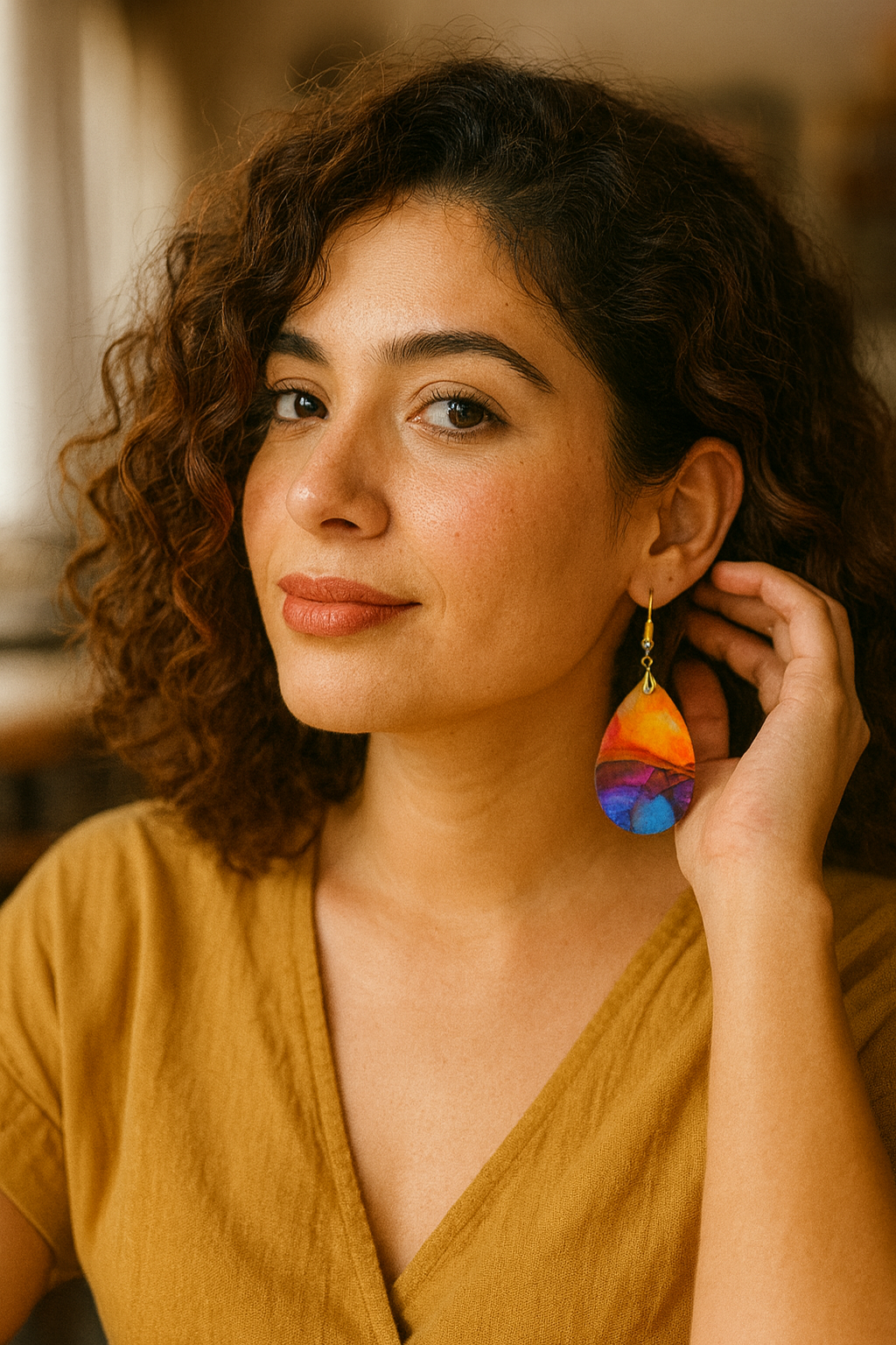 Color Splash Teardrop Earrings