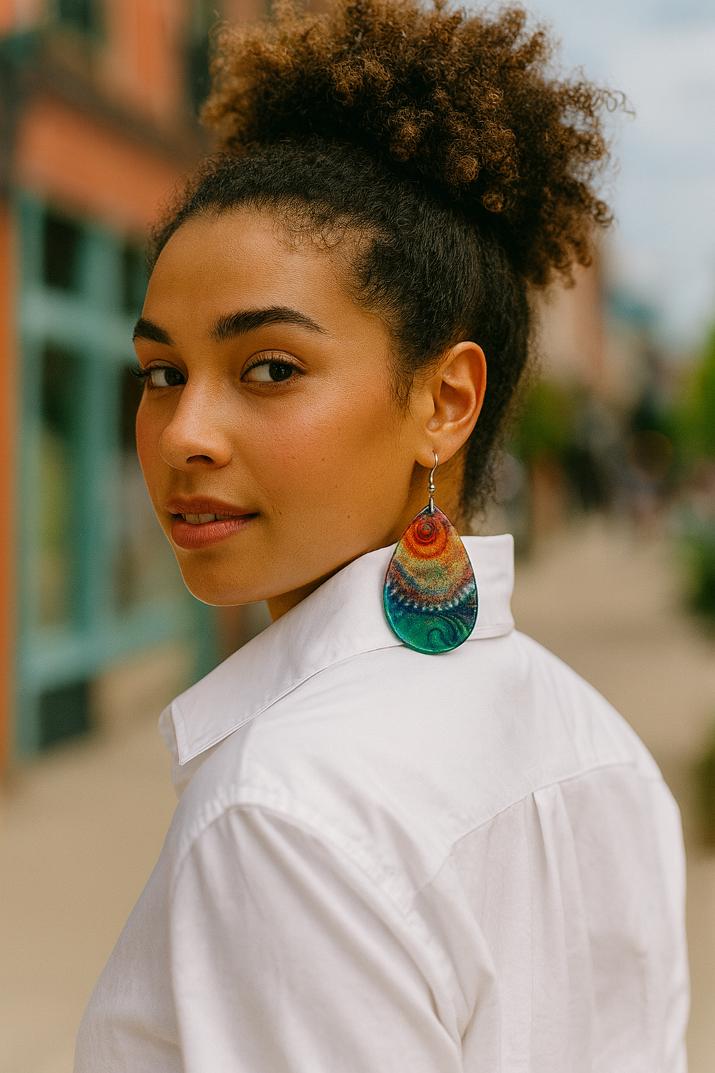 Kaleido Swirl Acrylic Earrings