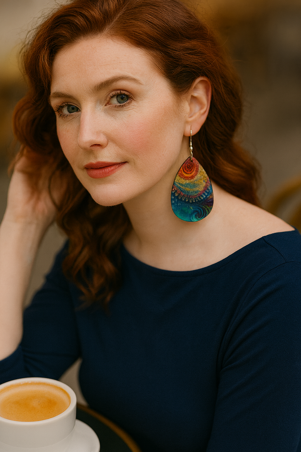 Kaleido Swirl Acrylic Earrings