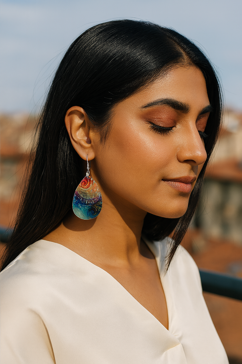 Kaleido Swirl Acrylic Earrings
