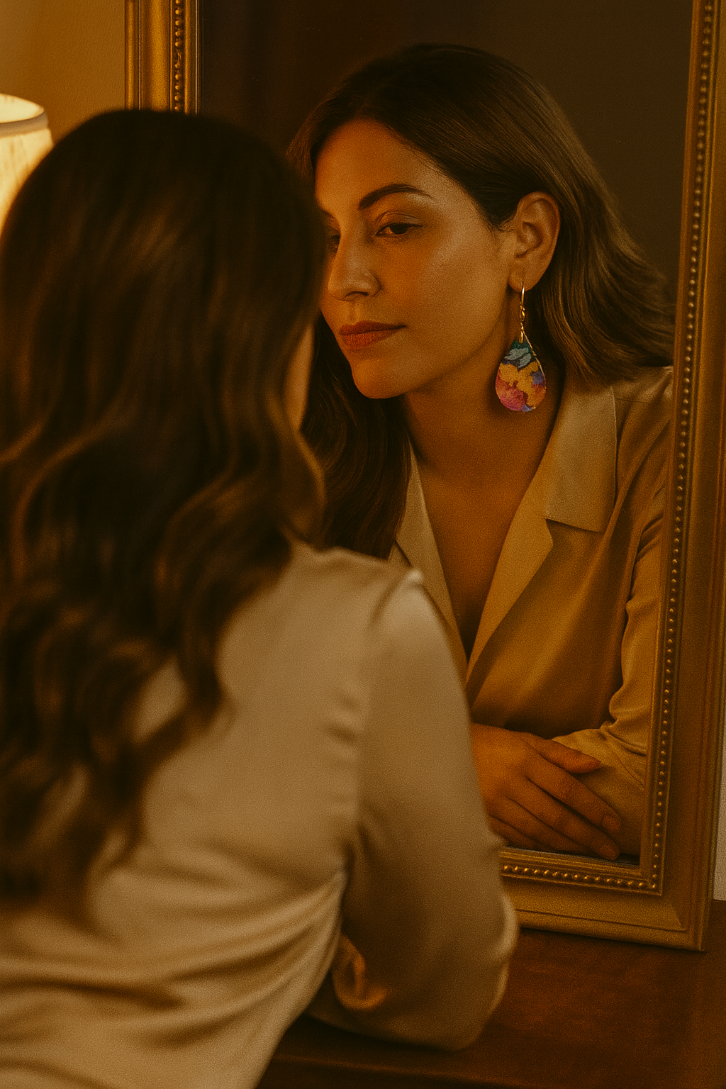 Aurora Glow Acrylic Teardrop Earrings