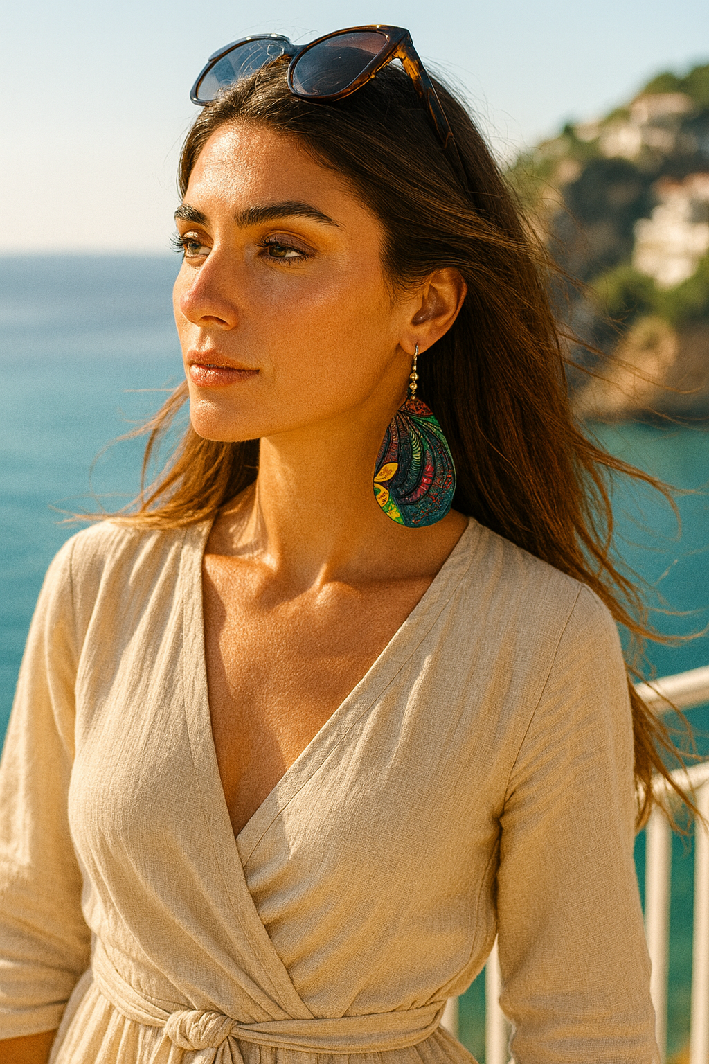 Bohemian Multicolor Teardrop Acrylic Earrings