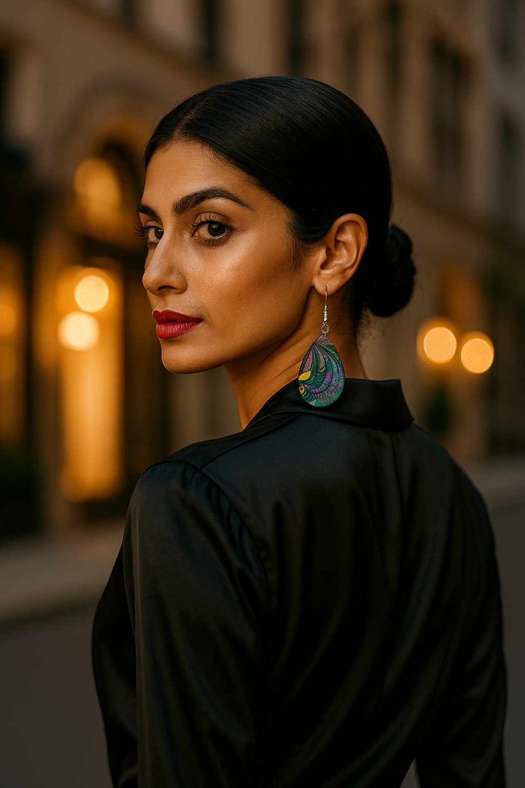 Bohemian Multicolor Teardrop Acrylic Earrings