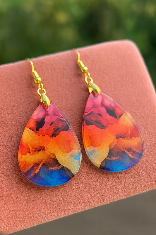Radiant Sunset Teardrop Earrings