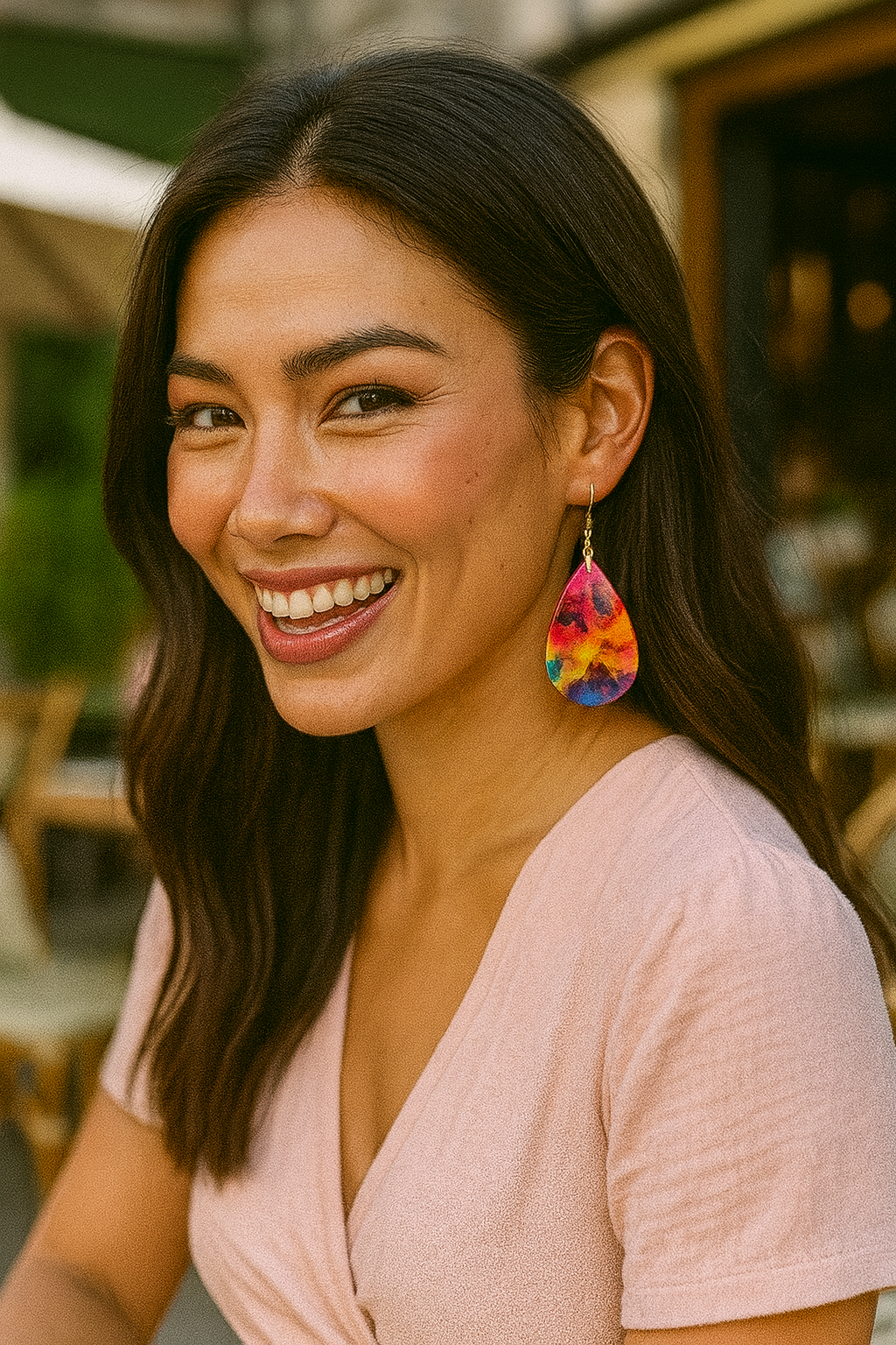 Radiant Sunset Teardrop Earrings