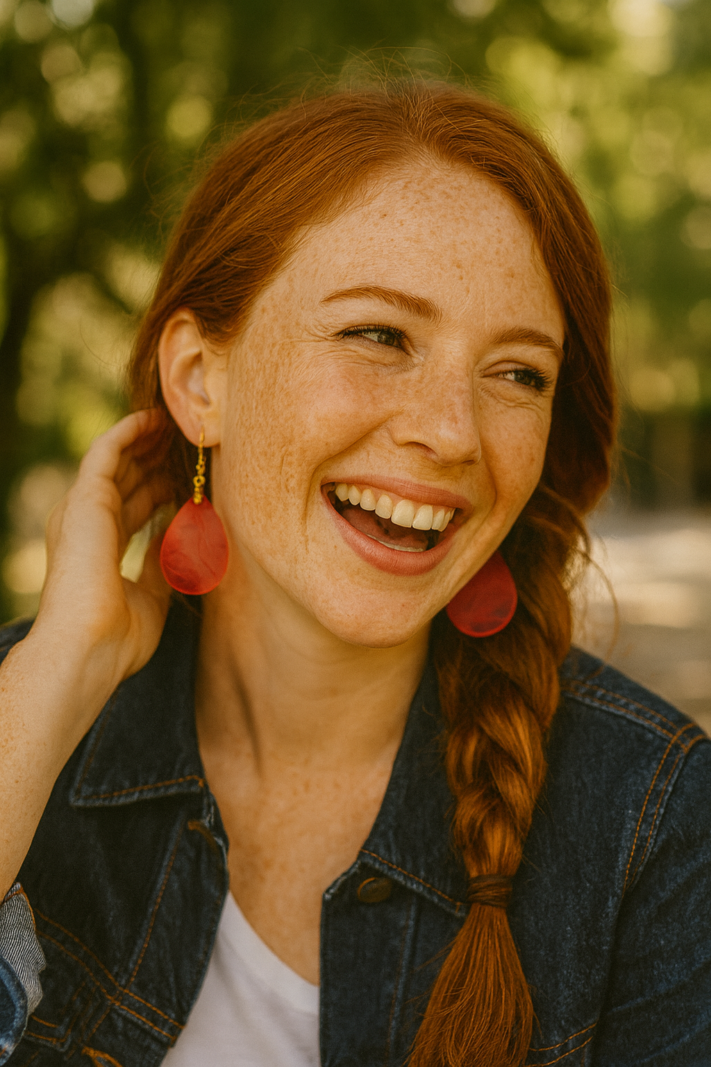 Fiery Teardrop Acrylic Earrings