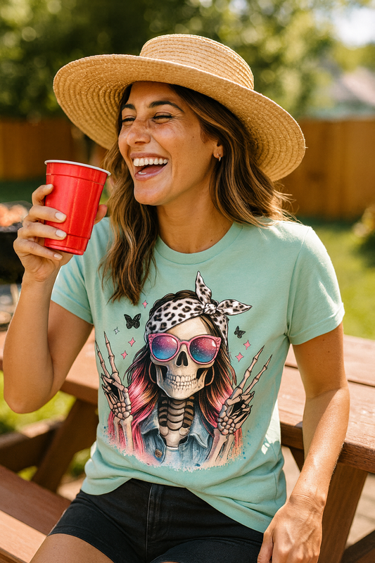 Hipster Skull Women's Relaxed T-Shirt