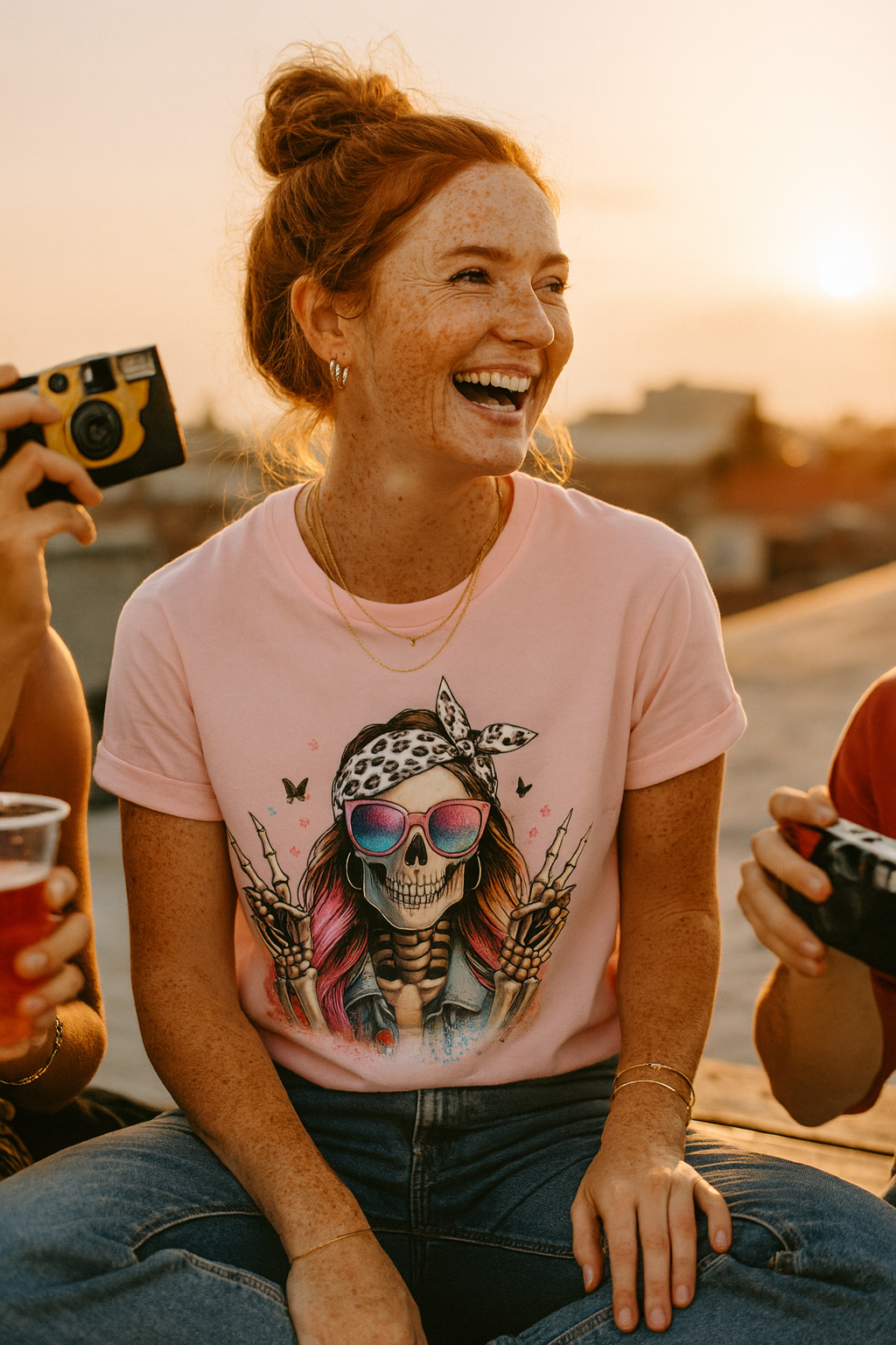 Hipster Skull Women's Relaxed T-Shirt