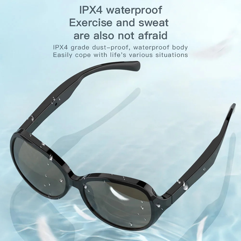 Wireless Bluetooth 5.3 Glasses Headphones TWS Smart Glasses Headphones Outdoor Sports IPX4 Waterproof Sunglasses Earphones