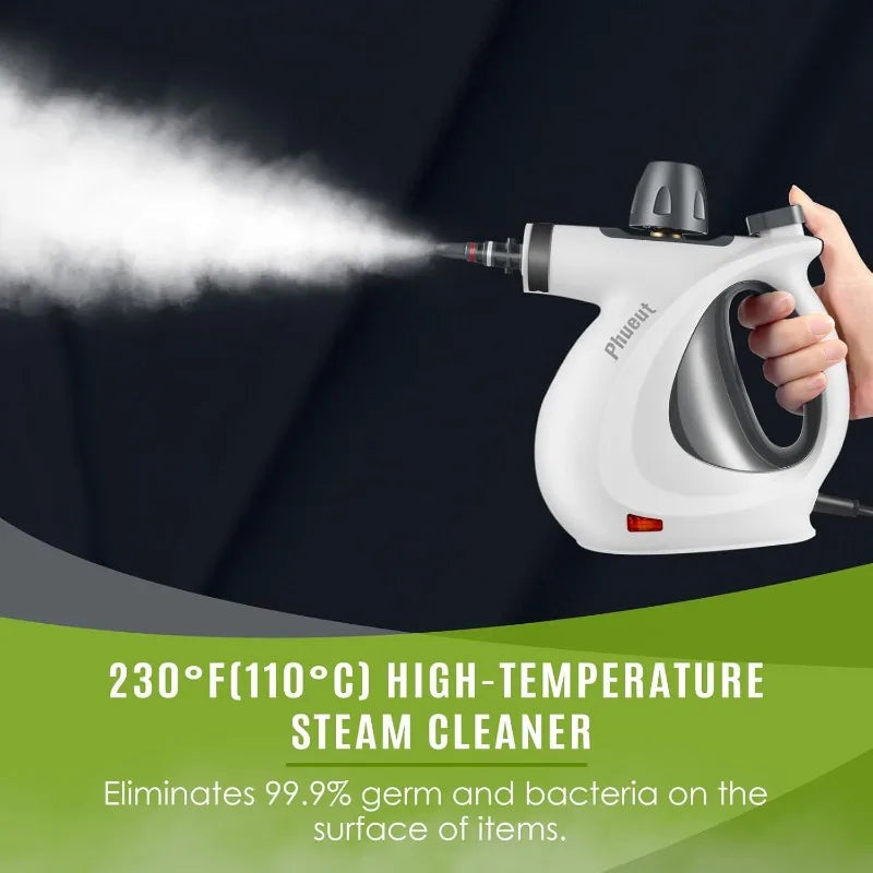 Pressurized Handheld Multi-Surface Natural Steam Cleaner with 12 pcs Accessories, Multi-Purpose Steamer for Home Use