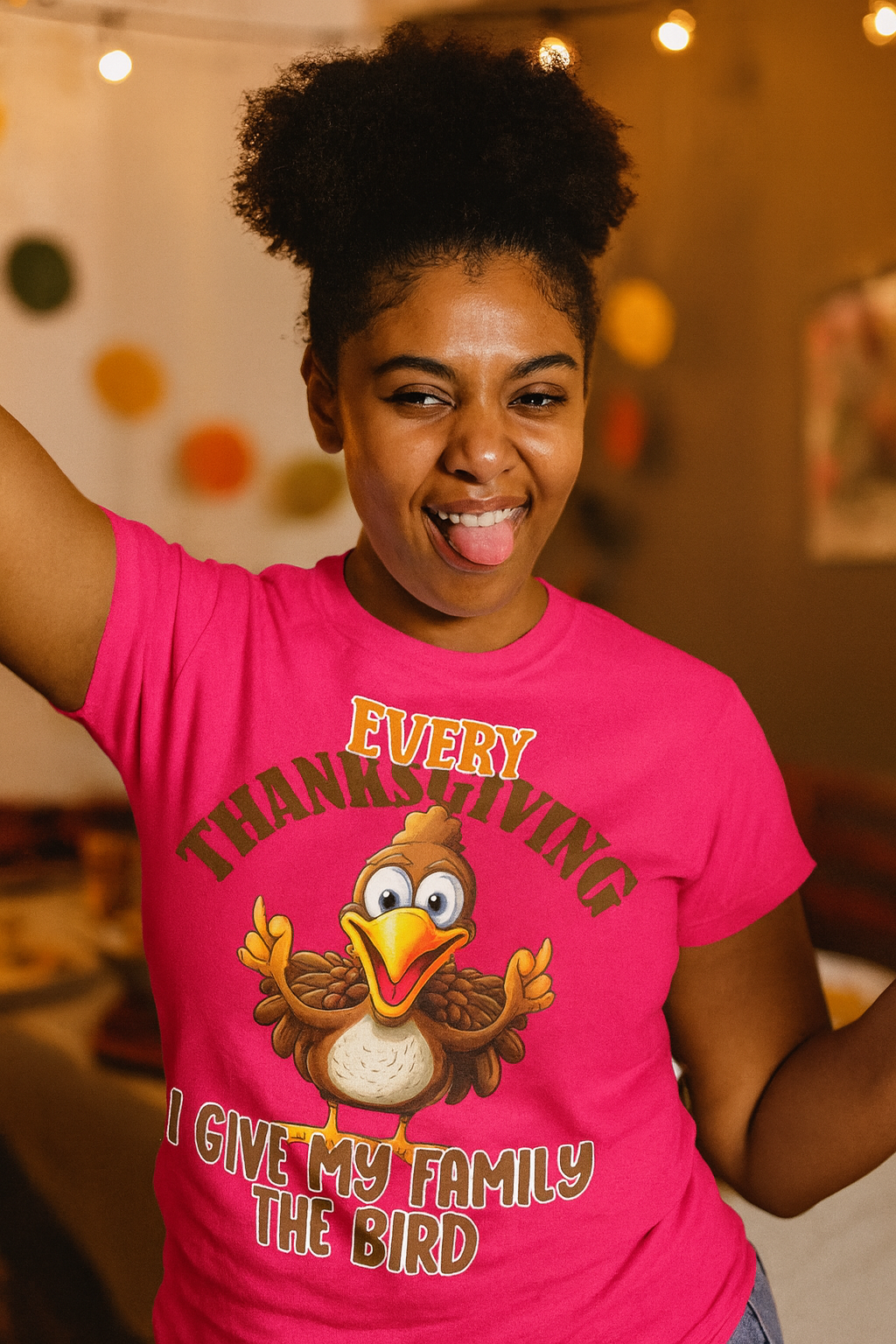 Every Thanksgiving I give my family the bird  Women's Relaxed T-Shirt