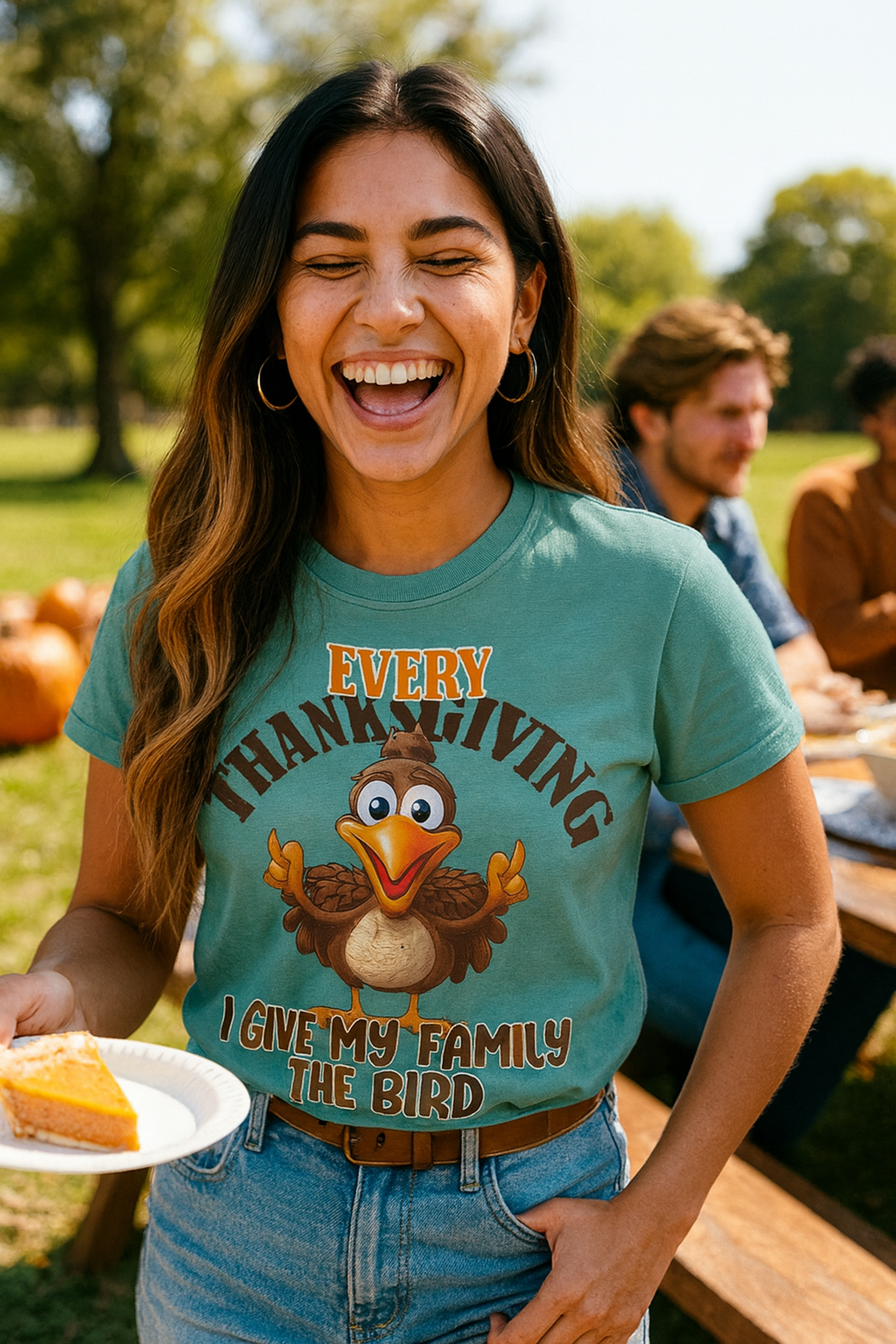 Every Thanksgiving I give my family the bird  Women's Relaxed T-Shirt