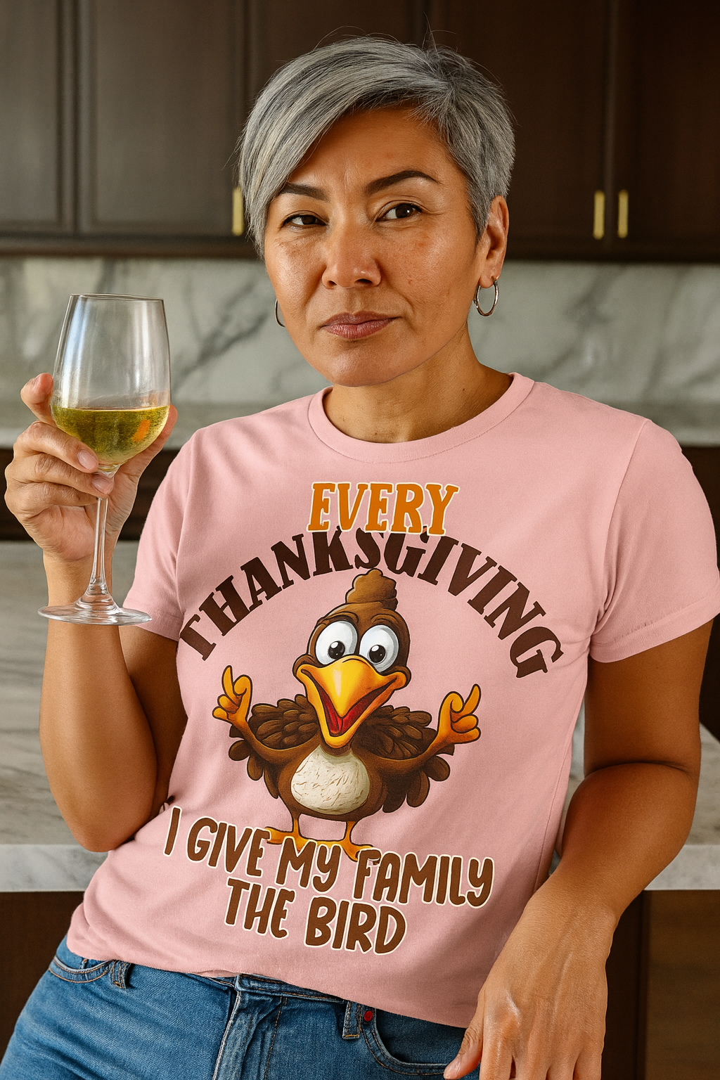 Every Thanksgiving I give my family the bird  Women's Relaxed T-Shirt