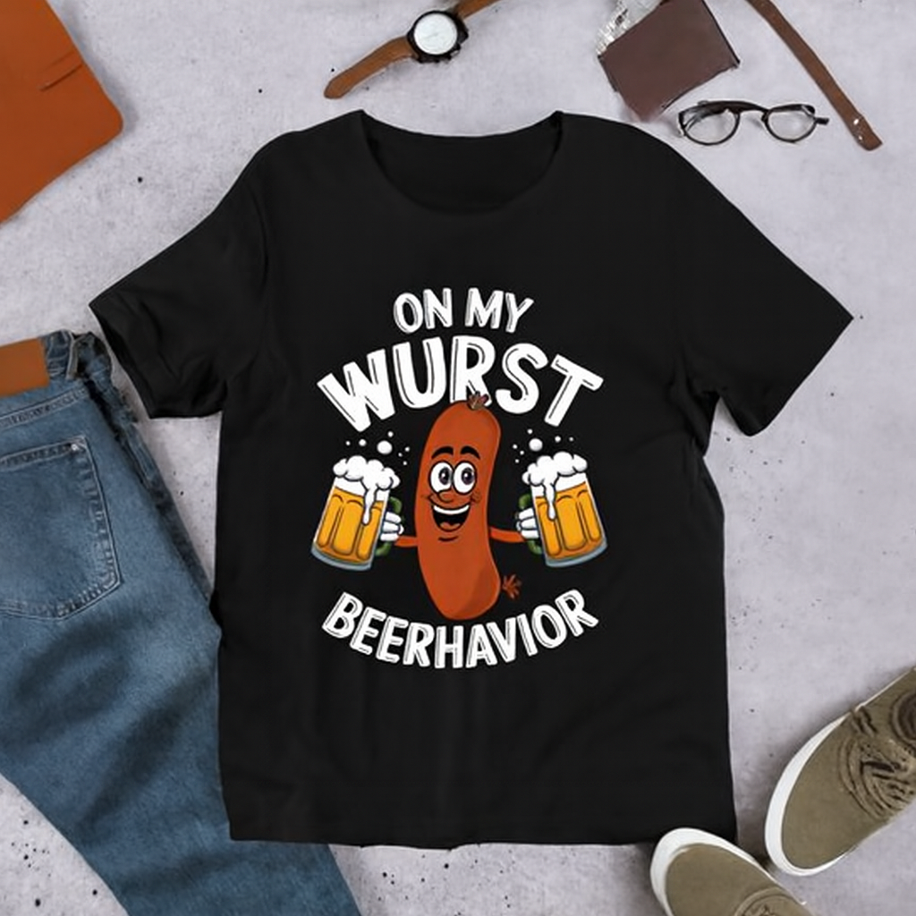 On My Wurst Beerhavior Unisex t-shirt