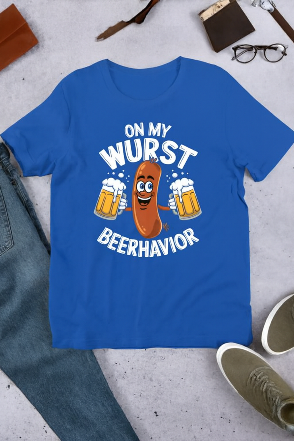 On My Wurst Beerhavior Unisex t-shirt