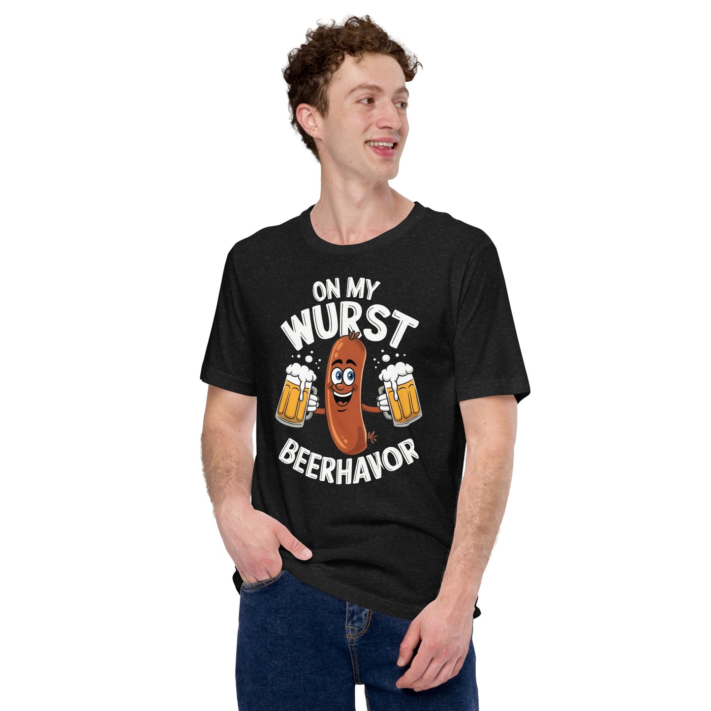 On My Wurst Beerhavior Unisex t-shirt