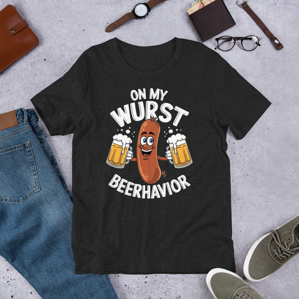 On My Wurst Beerhavior Unisex t-shirt