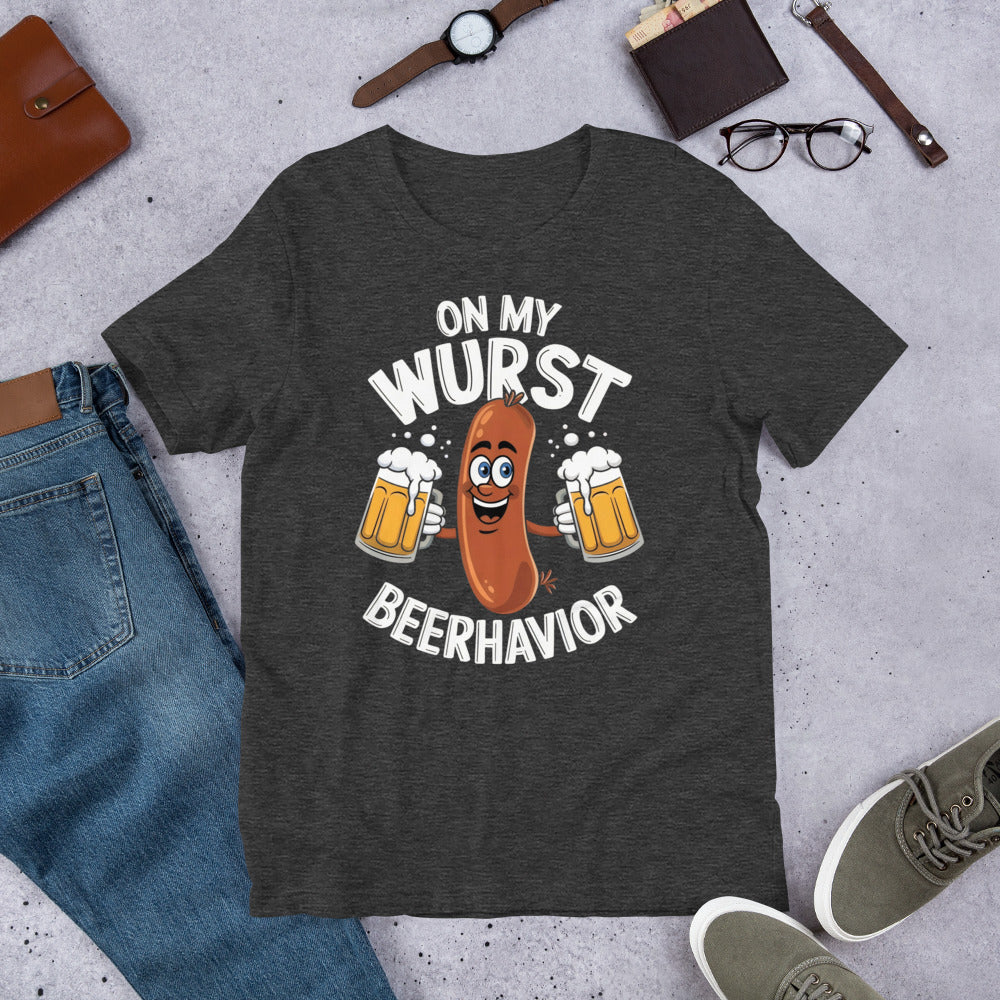 On My Wurst Beerhavior Unisex t-shirt