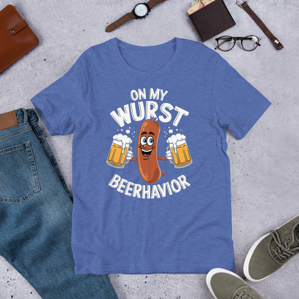 On My Wurst Beerhavior Unisex t-shirt