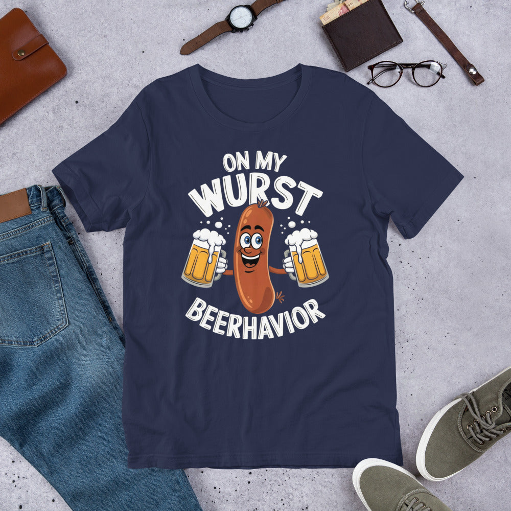 On My Wurst Beerhavior Unisex t-shirt