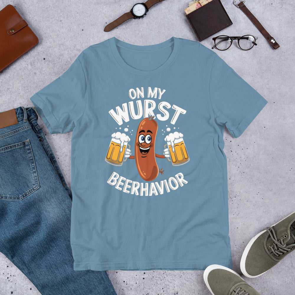 On My Wurst Beerhavior Unisex t-shirt