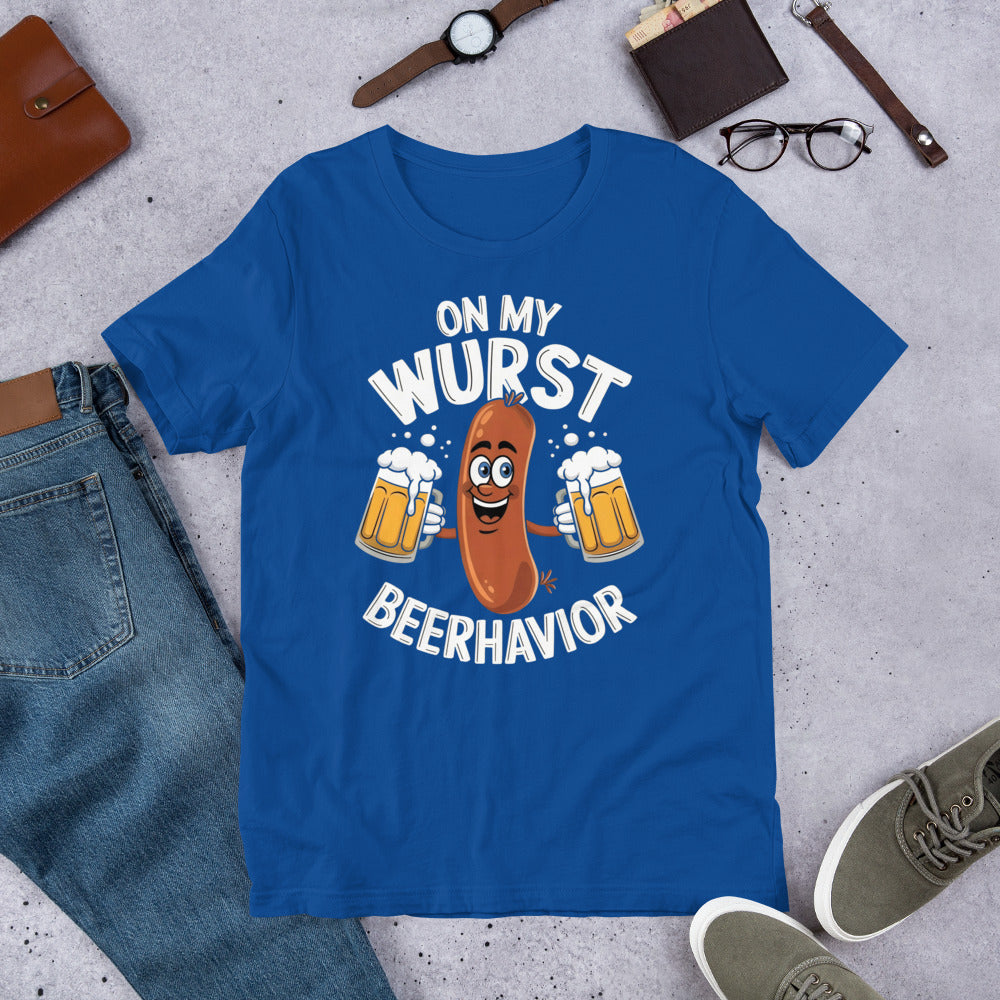 On My Wurst Beerhavior Unisex t-shirt